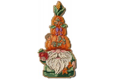  JS202515 Гарбузовий гном. Набір для вишивки в змішаній техниці Mill Hill