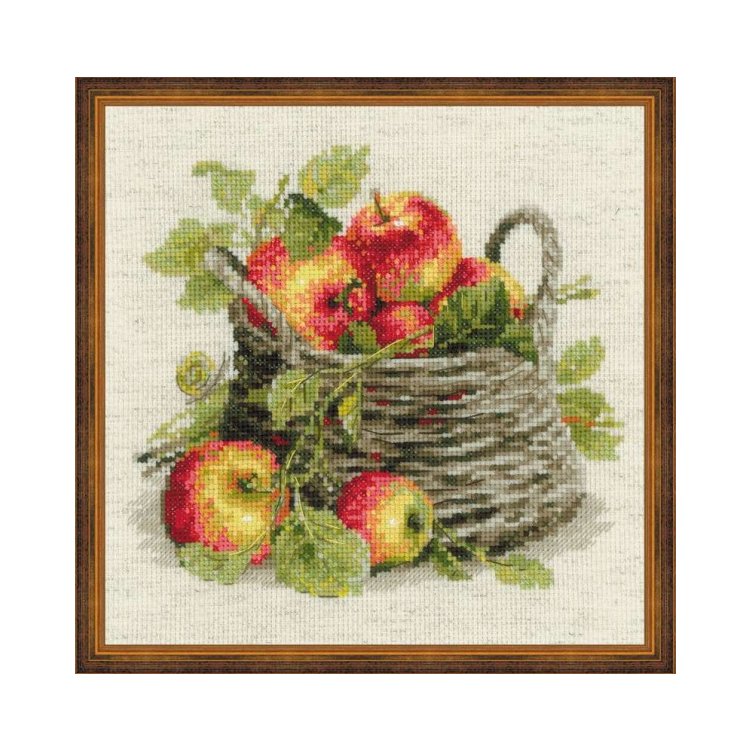 1450 Спелые яблоки. Набор для вышивки крестом Риолис - 1