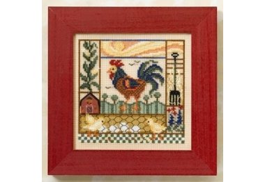 вышивка гладью MH148106 Утро во дворе. Набор для вышивки в смешанной технике Mill Hill