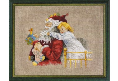  12-0206 Санта Клаус и ребенок. Набор для вышивания крестом PERMIN
