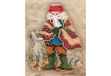 вишивка гладдю MH201303 Санта Меси. Набір для вишивки в змішаній техниці Mill Hill