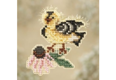 вышивка гладью MH180103 Золотой вьюрок. Набор для вышивки в смешанной технике Mill Hill