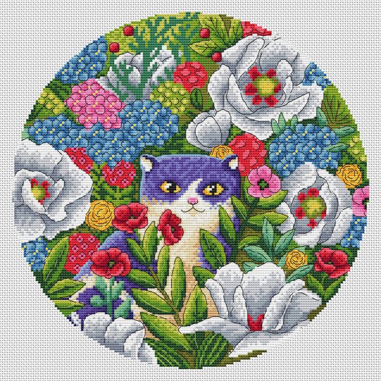 Набор для вышивки крестом Котомания. Маковка Ksenya project 10-006 - 2