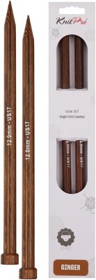 31155 Спицы прямые Ginger KnitPro, 25 см, 12.00 мм - 1