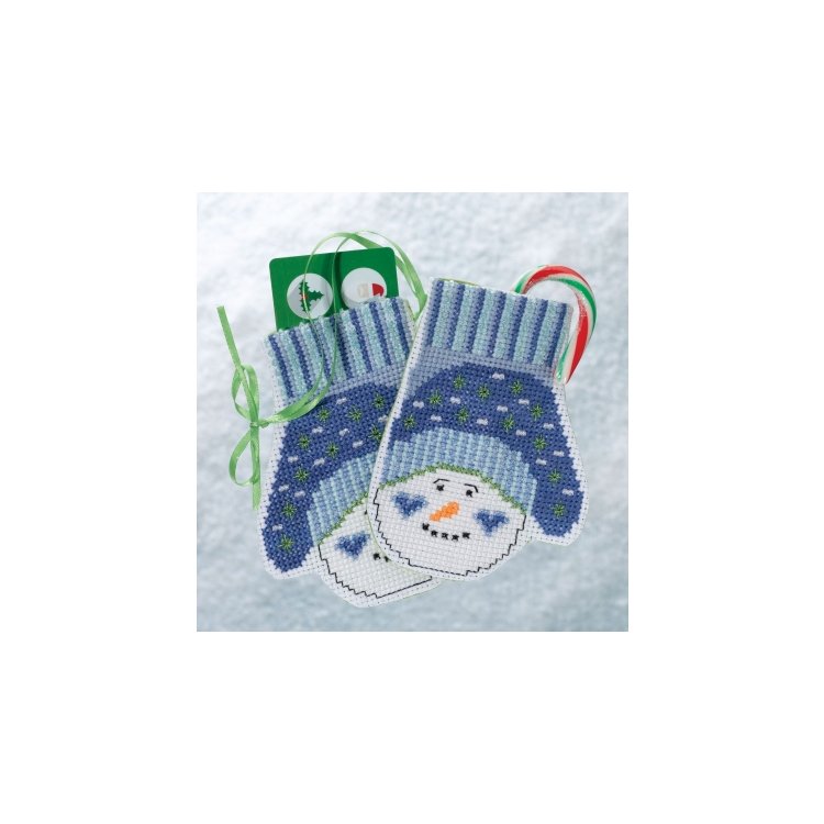 MH191831 Рукавицы Снеговик. Набор для вышивки в смешанной технике Mill Hill - 1