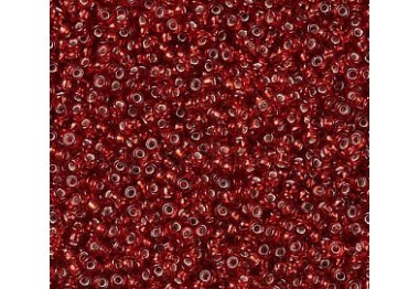  RR-11 Бісер Miyuki Round Rocailles 11/0 (червоний із срібною серединкою)