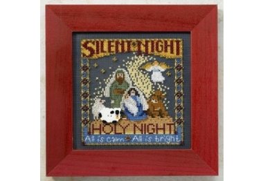 вышивка гладью MH148304 Тихая ночь. Набор для вышивки в смешанной технике Mill Hill