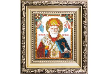  БЮ-008 Икона святителя Николая Чудотворца Набор для вышивки бисером