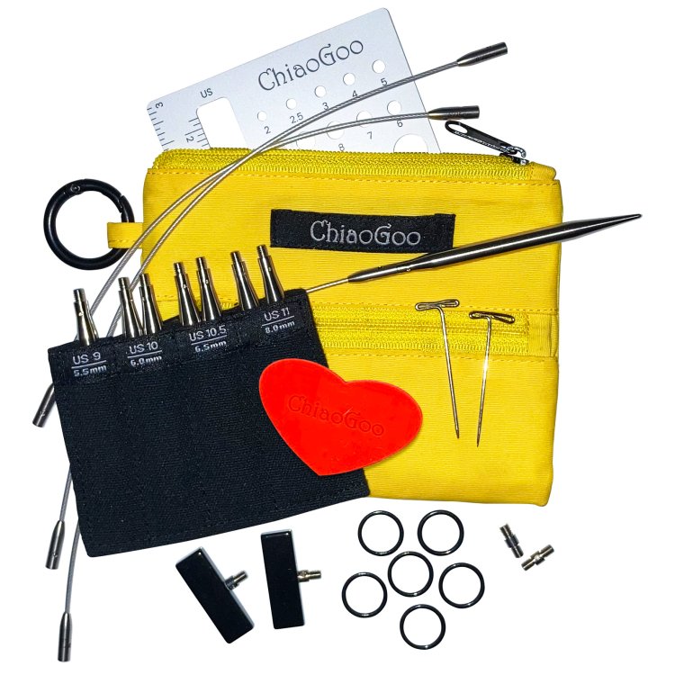 Набор съемных спиц ChiaoGoo Twist Yelow Shorties LARGE 8cm арт. 7230-L ChiaoGoo - 1 Набор съемных спиц ChiaoGoo Twist Yelow Shorties LARGE 8cm арт. 7230-L ChiaoGoo - 1