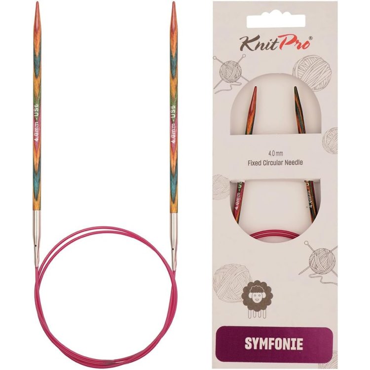 21382 Спицы круговые Symfonie Wood KnitPro, 150 см, 4.00 мм - 1