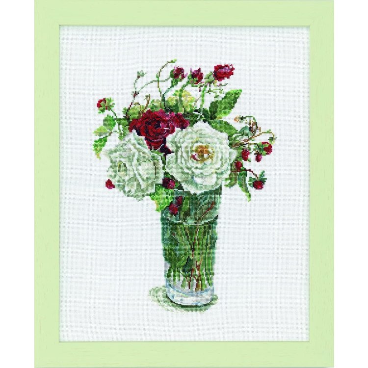 552101 Роза и лесная земляника. Набор для вышивки крестом Cosmo Fujico - 1