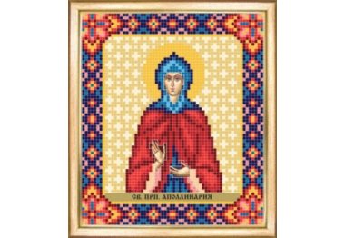  СБИ-093 Именная икона святая преподобная Аполлинария. Схема для вышивания бисером