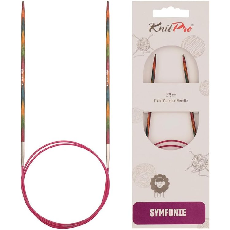 20334 Спиці кругові Symfonie Wood KnitPro, 80 см, 2.75 мм - 1