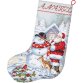 Набор для вышивки крестом L8016 Snowman and Santa Stocking. Letistitch - 1