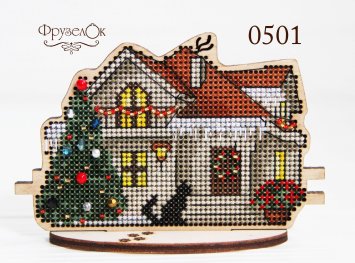 0501 Зимний дом. Набор для вышивки крестом Фрузелок - 1