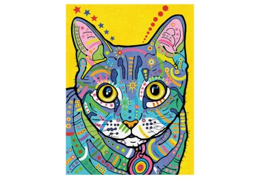  73-91694 Набор для рисования карандашами по номерам "Разноцветный кот" Dimensions