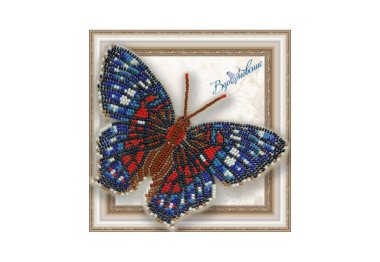  BGP-028 3D Метелик Червоний Павич. Набір для вишивки бісером ТМ Вдохновение