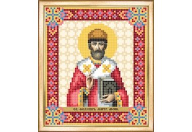  СБІ-105 Іменна ікона святий митрополит Московський Філіп. Схема для вишивки бісером