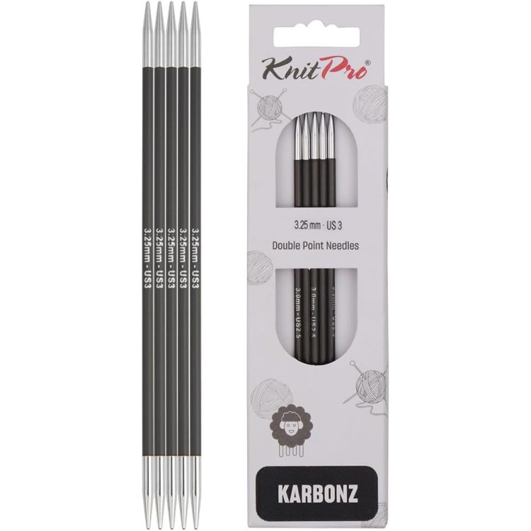 41110 Спиці шкарпеткові Karbonz KnitPro 15 см 3.25 мм - 1 41110 Спиці шкарпеткові Karbonz KnitPro 15 см 3.25 мм - 1