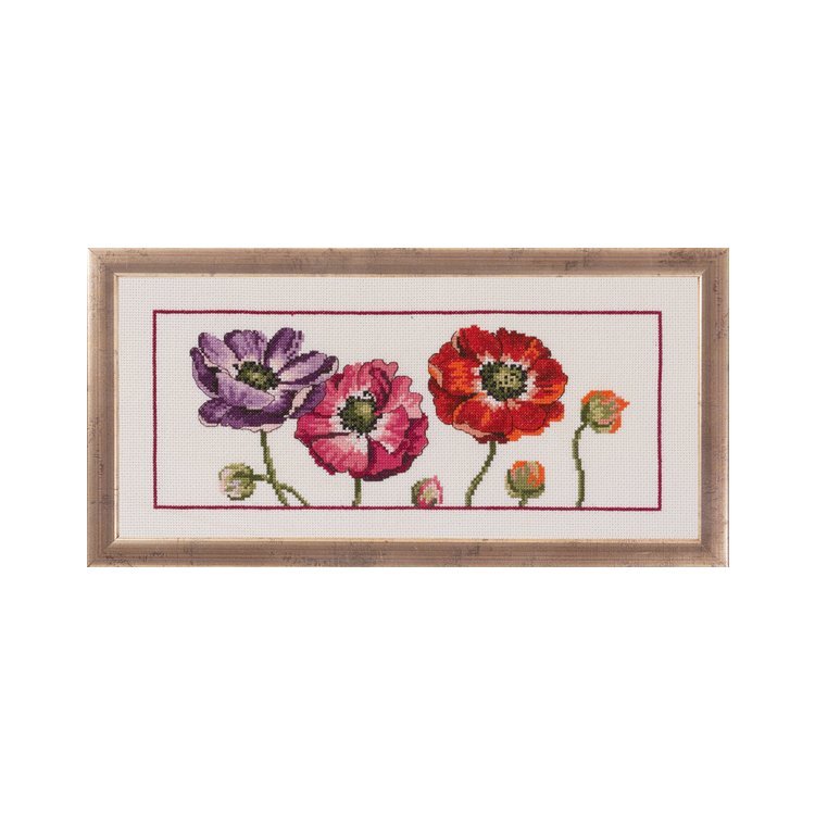 92-0312 Французькі анемони. Набір для вишивання хрестом PERMIN - 1 92-0312 Французькі анемони. Набір для вишивання хрестом PERMIN - 1