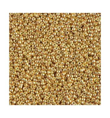 RR-4202 Бісер Miyuki DURACOAT Round Rocailles 15/0 (металізований, золотистий) - 1
