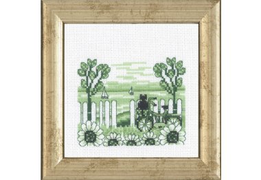  13-5435 Велосипед и кот. Набор для вышивания крестом PERMIN