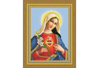 ТО-085 Икона Открытое Сердце Марии. Схема для вышивки бисером (атлас) ТМ Барвиста Вишиванка