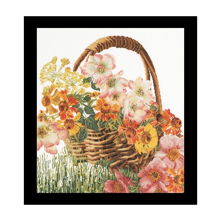 3064 Цветочная Корзина, Flower Basket (Теа Гувернер). Набор для вышивки крестом - 1