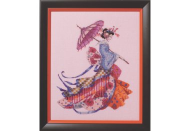  MD153 Miss Cherry Blossom//Вишня в цвету. Схема для вышивки крестом на бумаге Mirabilia Designs