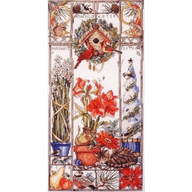 4598 Кошки в саду.Зима. Набор для вышивки крестом Classic Design - 1 4598 Кошки в саду.Зима. Набор для вышивки крестом Classic Design - 1