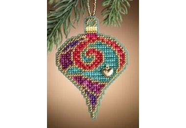 вишивка гладдю MH161304 Гранатова спіраль. Набір для вишивки в змішаній техніці Mill Hill