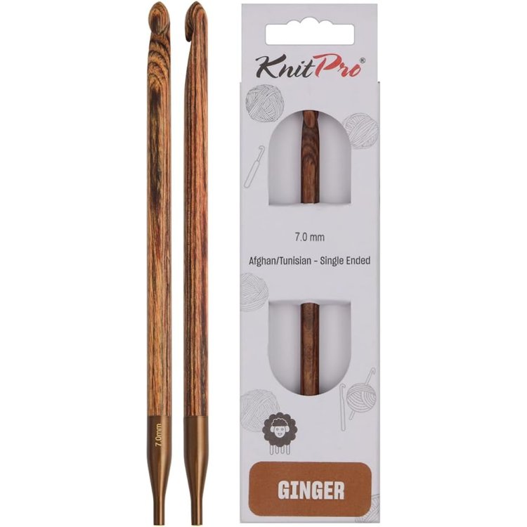31269 Крючок односторонній туніський з`ємний Ginger KnitPro, 7.00 мм - 1