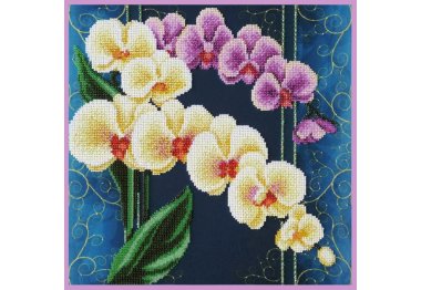  Набор для вышивки бисером Орхидеи. Винтаж Р-421 ТМ Картины бисером