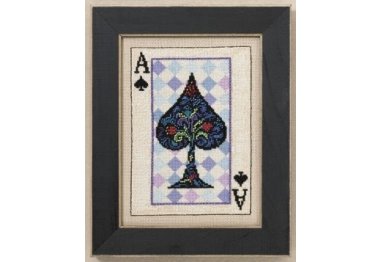 вишивка гладдю JS300201 Туз. Набір для вишивки в змішаній техніці Mill Hill