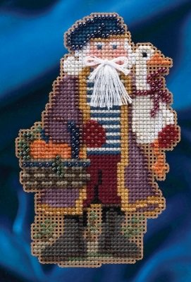 MH204302 Веселый Рождественский Санта. Набор для вышивки в смешанной технике Mill Hill - 1