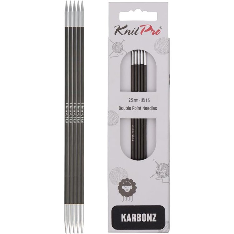 41107 Спицы носочные Karbonz KnitPro 15 см 2.50 мм - 1 41107 Спицы носочные Karbonz KnitPro 15 см 2.50 мм - 1