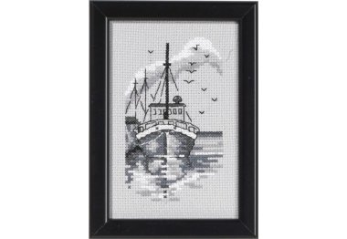 13-8376 Човен (Trawler. Набір для вишивання хрестом PERMIN 13-8376 Човен (Trawler. Набір для вишивання хрестом PERMIN