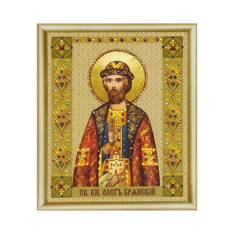 КС-110 Икона святого князя Олега Набор картина стразами - 1
