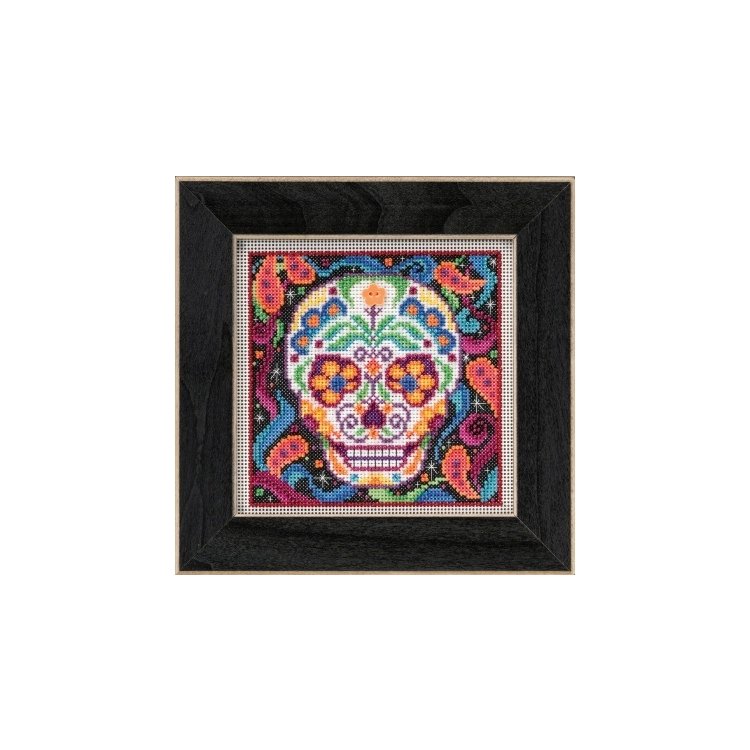 MH145204 Цукровий череп. Набір для вишивки в змішаній техніці Mill Hill - 1