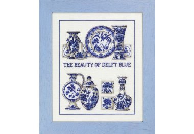  70-3441 Блакитний сервіз ручного розпису. Набір для вишивання хрестом PERMIN