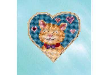 вышивка гладью MH182312 Кошачья любовь. Набор для вышивки в смешанной технике Mill Hill