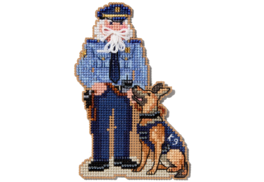 вишивка гладдю MH202531 Поліцейський. Набір для вишивки в змішаній техниці Mill Hill