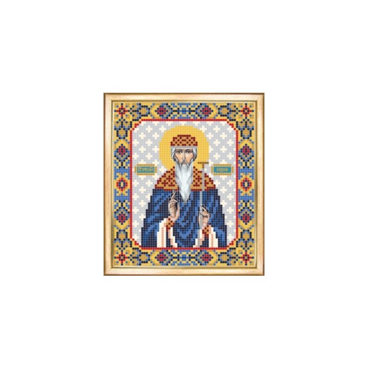 СБИ-088 Именная икона святой преподобный мученик Вадим. Схема для вышивания бисером - 1