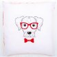 PN-0155963 Собака в червоних окулярах. Набір для вишивки гладдю Vervaco - 1