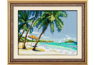  30161 Тропический пляж. Набор для рисования камнями