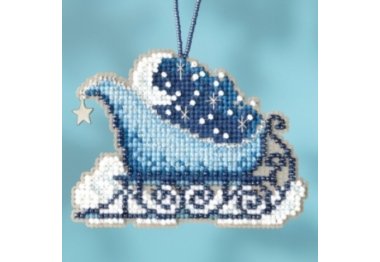 вишивка гладдю MH161731 Небесні санки. Набір для вишивки в змішаній техніці Mill Hill