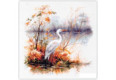  70-09 Біла чапля. Набір для вишивки хрестом Magic Needle