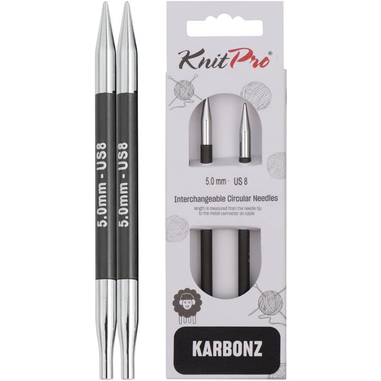 41307 Спицы съемные Karbonz KnitPro 5.00 мм - 1 41307 Спицы съемные Karbonz KnitPro 5.00 мм - 1