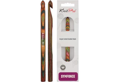  20713 Крючок вязальный односторонний Symfonie Wood KnitPro, 15 см, 9.00 мм