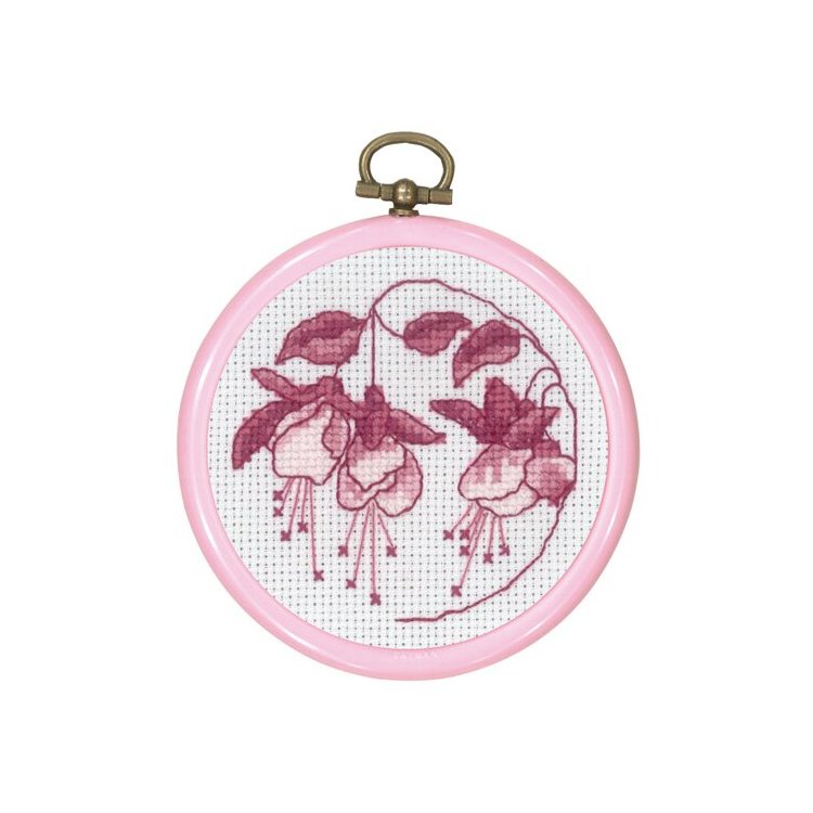 13-0847 с пяльцами Розовая фуксия (Rosa Fuchsia. Набор для вышивания крестом PERMIN - 1